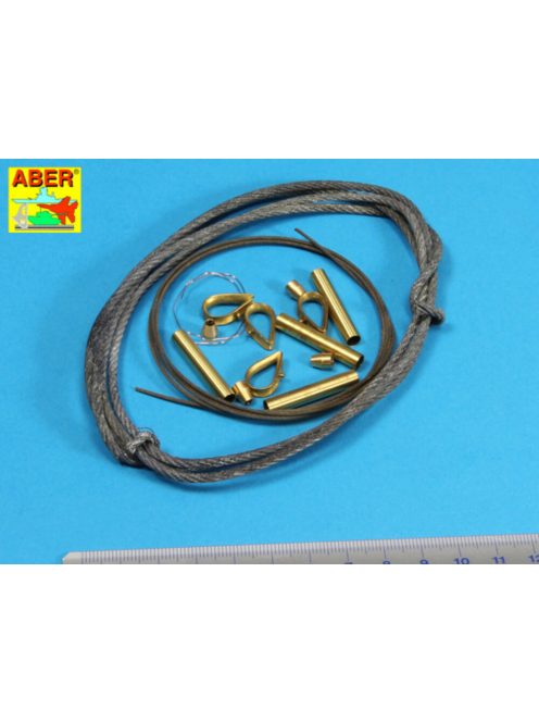 Aber Models - Tow cables & track cable with brackets used on Tiger I, King Tiger & Panther