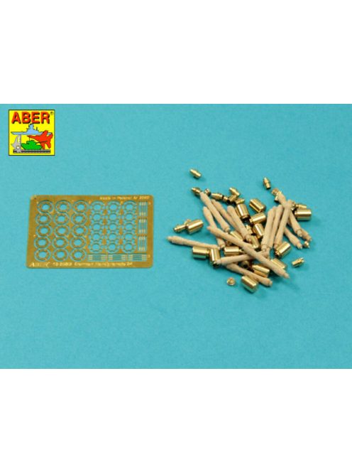 Aber Models - German Stielhandgranate 24 –set of 15 pcs. Metal and wood  parts