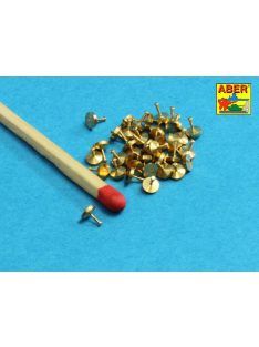 Aber Models - Turned rivets 0,9 x1,3 x 0,5mm 40 pcs.