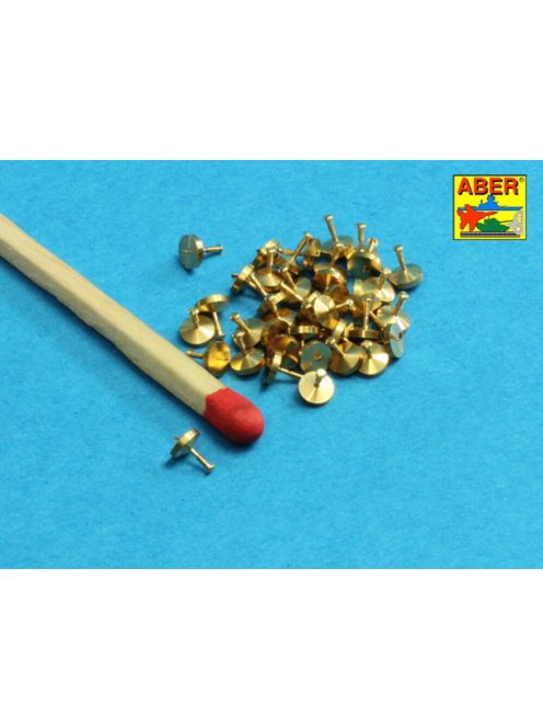 Aber Models - Turned rivets 0,9 x1,3 x 0,5mm 40 pcs.