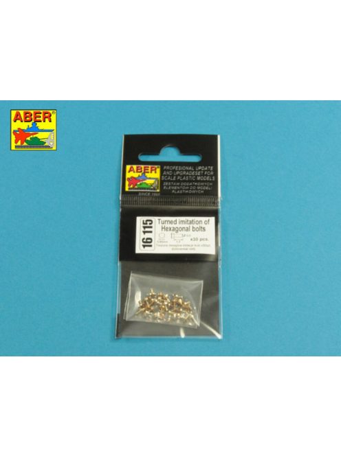 Aber Models - Turned imitation of Hexagonal bolts 0,85 x 1,30 mm x 30 pcs.