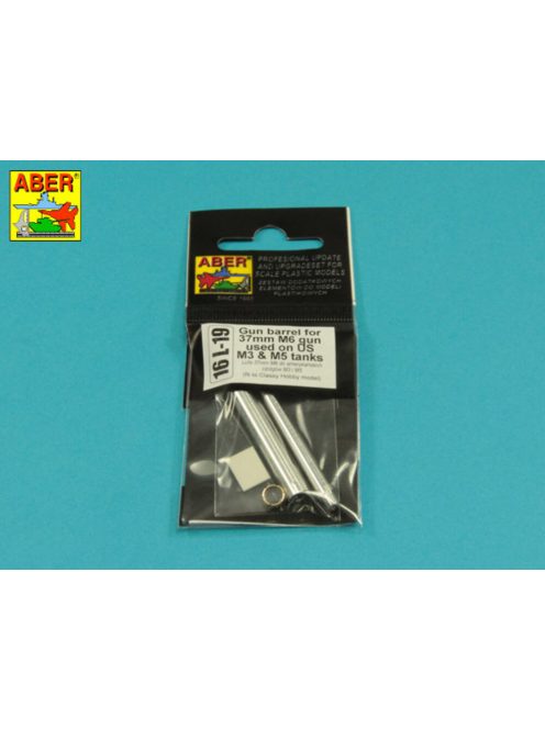 Aber Models - Gun barrel for  37 mm M6 gun used on US M3 & M5 tanks