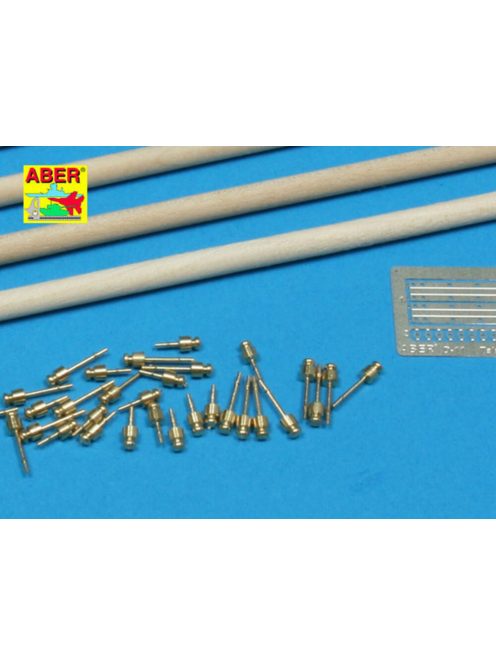 Aber Models - Telegraph-double pillar set for 4 cross bar with 8 insulators