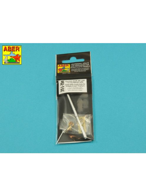 Aber Models - Germ.75mm barrel single baffle muzzle for Pz VI F2