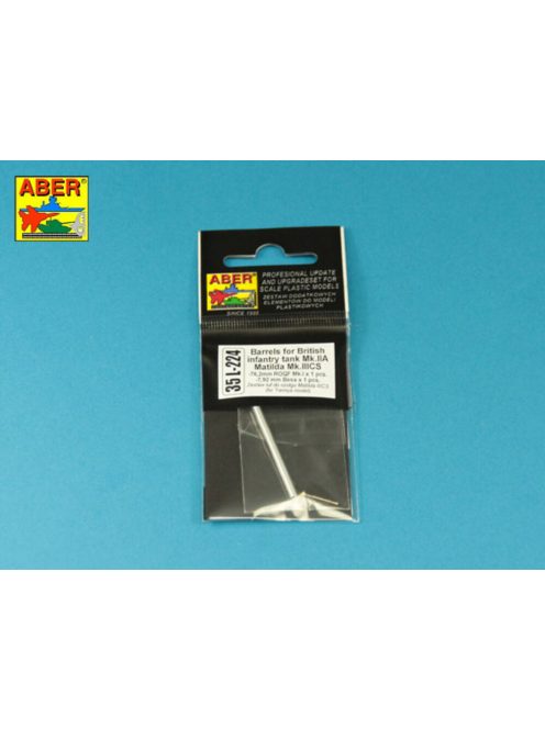 Aber Models - Barrel ROQF Mk.I 76,2mm for Matilda Mk.IIICS  with Besa MG barrel