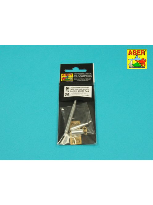 Aber Models - 105 mm M-68 barrel with thermal shroud for  M60A3 Tank