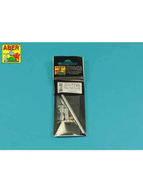 Aber Models - 120 mm M-58 tank barrel for U.S. M103 Heavy Tank A1 or A2