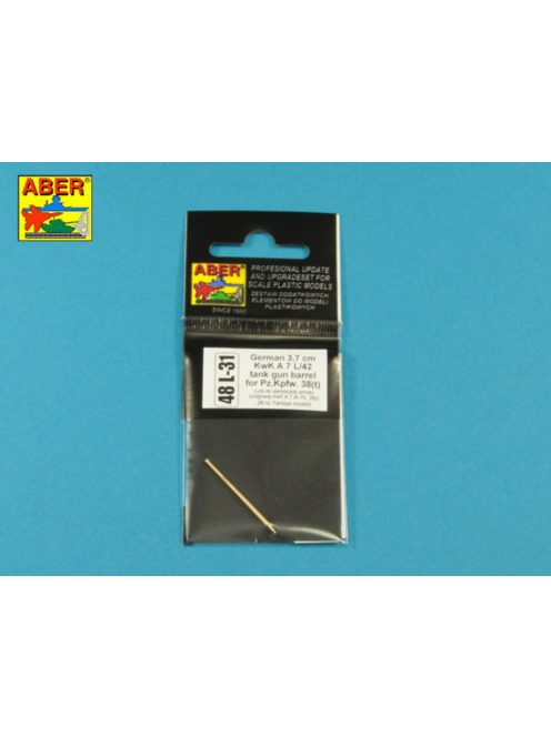 Aber Models - German 3,7 cm KwK A 7 L/42  tank gun barrel for Pz.Kpfw. 38(t)