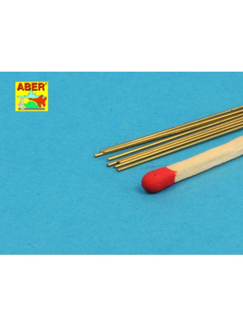 Aber Models - Brass round rods 0,5mm lenght 250mm x 8 pcs.