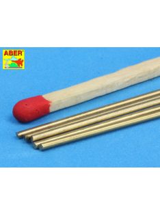 Aber Models - Brass  round rods 1,0mm length 250mm x 5 pcs.