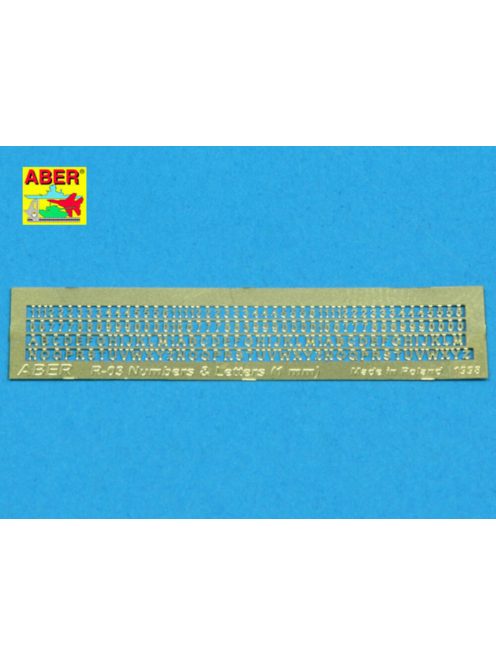 Aber Models - Letters & Numbers (1 mm high)