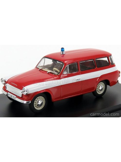 Abrex - Skoda 1202 Sw Station Wagon Fire Engine 1964 Red White