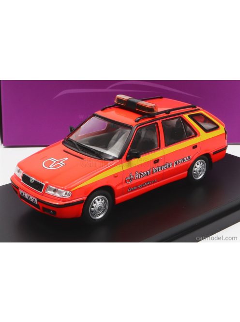 Abrex - Skoda Felicia Fl Combi Sw Station Wagon Airport Service 1998 Red Fluo Yellow