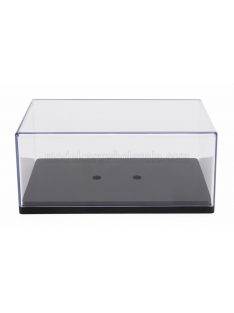   ABREX - VETRINA DISPLAY BOX BOX FOR 1/43 BASE IN PLASTICA NERA - PLASTIC LEATHER BASE BLACK - Lungh.LENGTH cm 14.5 X Largh.WIDTH cm 8.0 X Alt.HEIGHT cm 6.3 (altezza interna INTERIOR HEIGHT cm 5.0) PLASTIC DISPLAY
