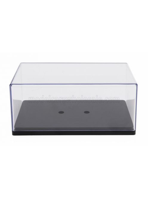 ABREX - VETRINA DISPLAY BOX BOX FOR 1/43 BASE IN PLASTICA NERA - PLASTIC LEATHER BASE BLACK - Lungh.LENGTH cm 14.5 X Largh.WIDTH cm 8.0 X Alt.HEIGHT cm 6.3 (altezza interna INTERIOR HEIGHT cm 5.0) PLASTIC DISPLAY