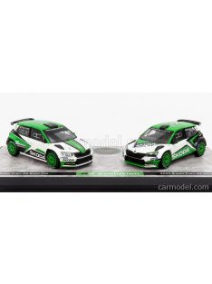   Abrex - Skoda Set 2X Fabia R5 Evo N 0 Showcar 2017 + Fabia R5 Evo N 0 Showcar 2020 Green White