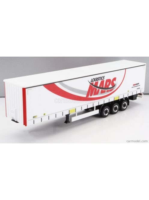 Herpa - Trailer Trailer For Truck Mars Logistic Transports - Rimorchio Telonato White