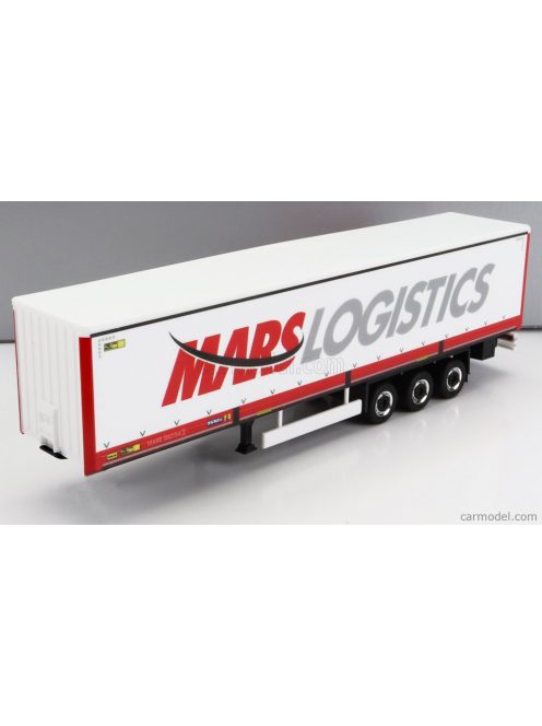 Herpa - Trailer Trailer For Truck Mars Logistic Transports - Rimorchio Telonato White