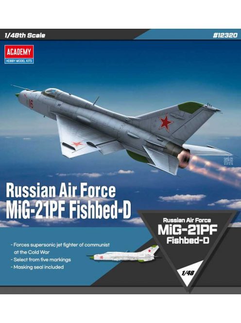 Academy - 1/48 Russian Air Force MiG-21PF Fishbed-D