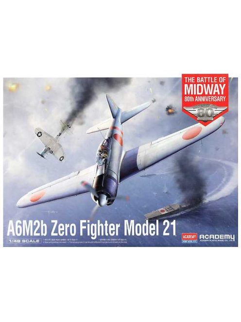 Academy - Model Kit letadlo 12352 - A6M2b Zero Fighter Modrel 21 "Battle of Midway"  (1:48)