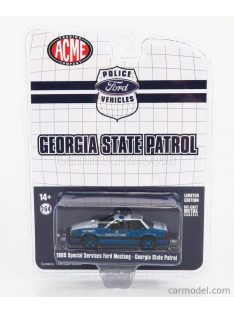   Acme-Models - Ford Usa Mustang Special Service Georgia State Patrol Police 1989 Blue Met