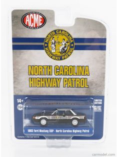   Acme-Models - Ford Usa Mustang Ssp North Carolina Higway Patrol Police 1993 Black Silver