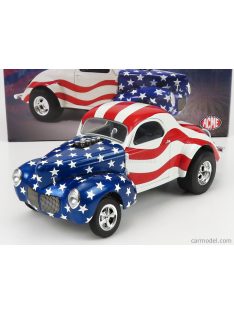   Acme-Models - Ford Usa Willys Gasser Custom Patriot 1940 White Red Blue