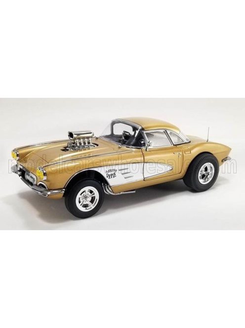 Acmemodels - CHEVROLET CORVETTE GASSER RAT FINK THE FUGITIVE VETTE 1961 GOLD MET WHITE