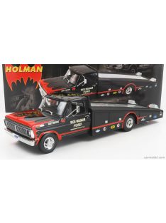   Acme-Models - Ford Usa F-350 Truck Ramp Car Transporter Batcar 1970 Black Red