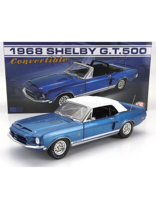 Acmemodels - FORD USA MUSTANG SHELBY GT500 CABRIOLET 1968 ACAPULCO BLUE WHITE