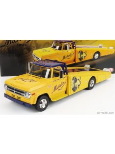   Acme-Models - Dodge D-300 Truck Ramp Car Transporter Michelin 1970 Yellow Blue