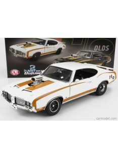   Acme-Models - Oldsmobile 442 Hurst Coupe Drug Outlaw Dragster 1972 White Yellow