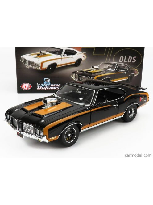 Acme-Models - Oldsmobile 442 Hurst Coupe Drug Outlaw Dragster 1972 Black Yellow