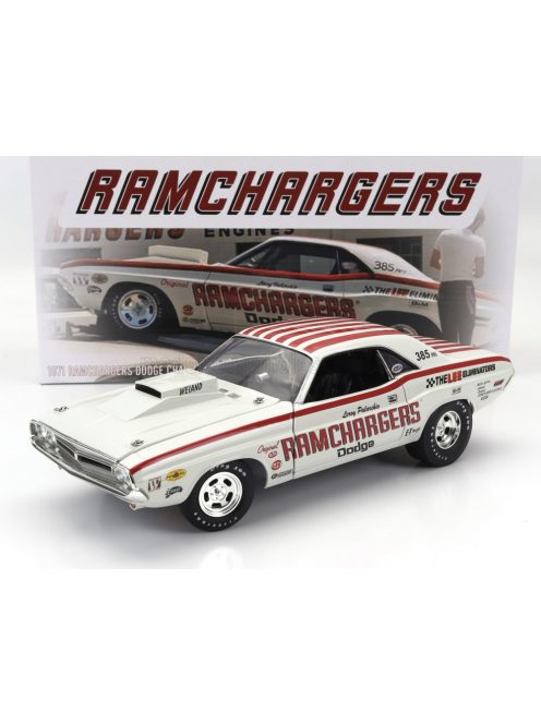 Acmemodels - DODGE CHALLENGER HEMI COUPE ROD SHOP PRO STOCK N 333 RACING 1971 MIKE FONS WHITE RED BLUE