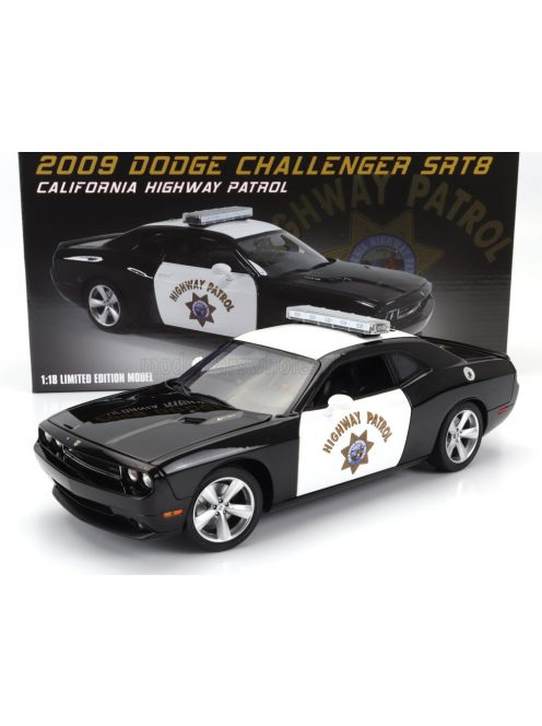 Acmemodels - DODGE CHALLENGER SRT8 COUPE POLICE HIGHWAY PATROL 2009 BLACK WHITE