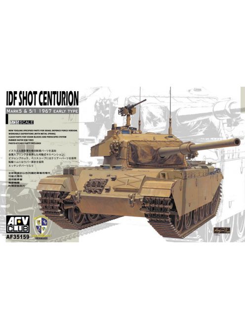 Afv-Club - IDF Shot Centurion Mark 5 1967 Early Type