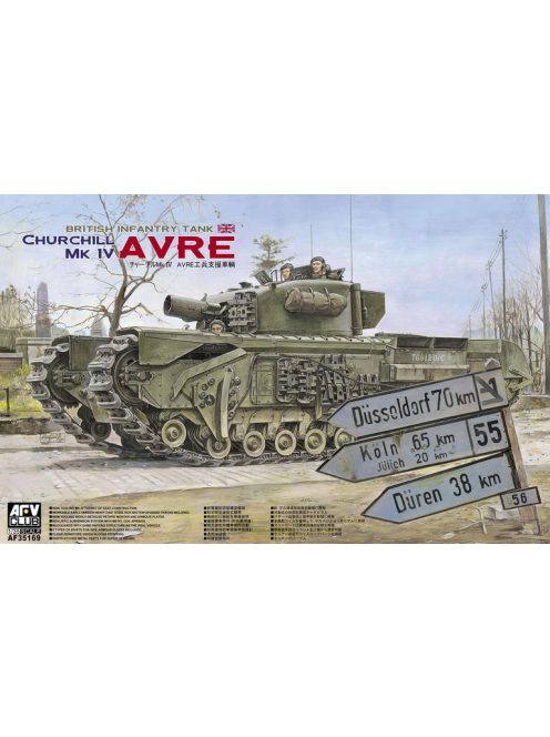 Afv-Club - Churchill Mk IV AVRE with Vinyl Work Tr