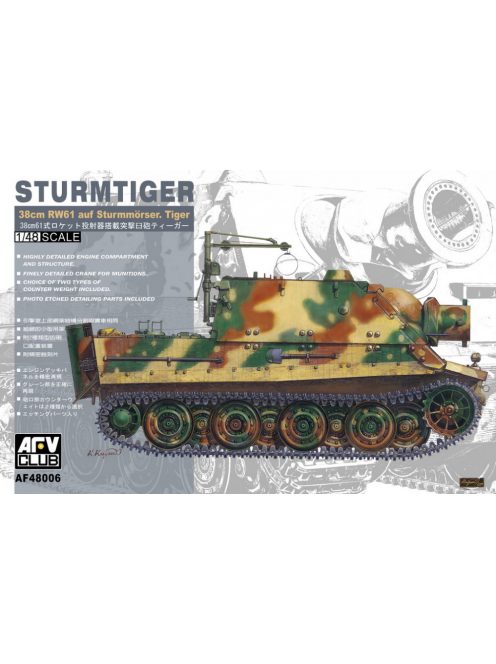 Afv-Club - Sturmtiger 38cm RW61 auf Sturmmörser