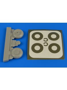   Aires - Bucker Bu 131 wheels & paint masks transverse tread with disc cover