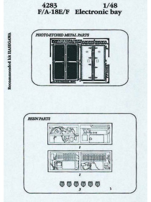 Aires - F/A-18E/F Super Hornet electronic bay for Hasegawa