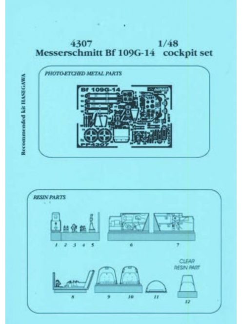 Aires - Bf 109G-14 Cockpit Set for Hasegawa