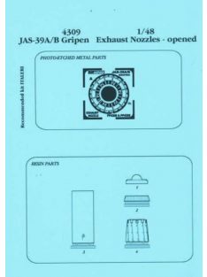 Aires - JAS 39A/B Gripen Schubdüsen offen for Italeri