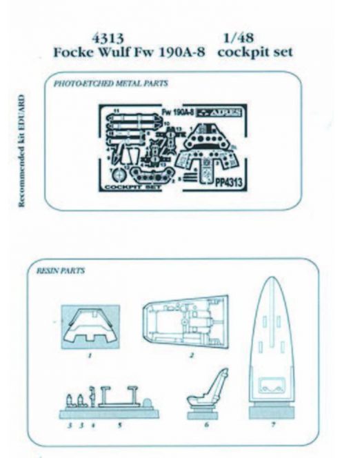 Aires - FW 190A-8 cockpit set Für Eduard-Bausatz