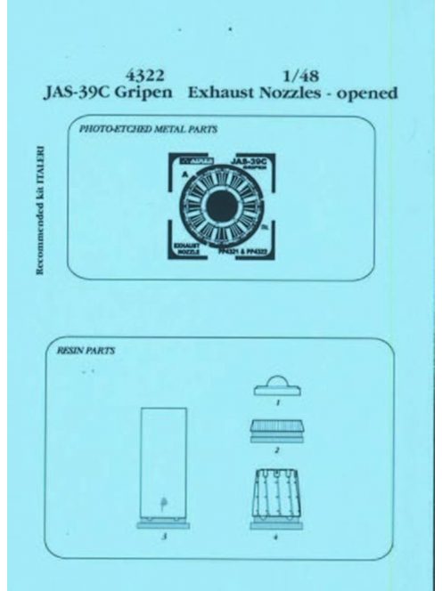 Aires - JAS-39C Gripen Schubdüsen - offen for Italeri