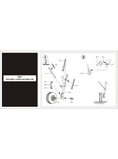 Aires - 1/72 TBM Avenger undercarriage set for HASEGAWA kit