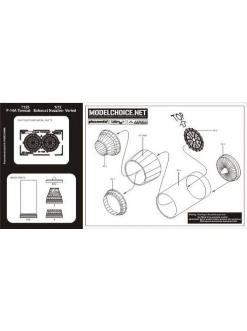 Aires - 1/72 F-14A Tomcat exhaust nozzles - varied positio