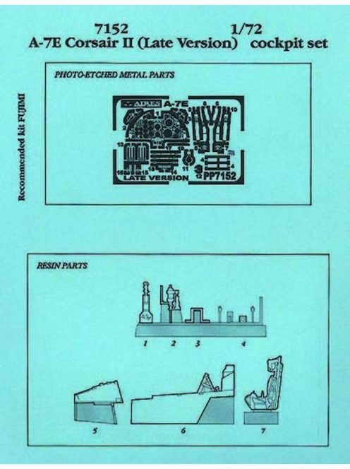 Aires - A-7E Corsair II Cockpit Set Späte Version für Fujimi Bausatz