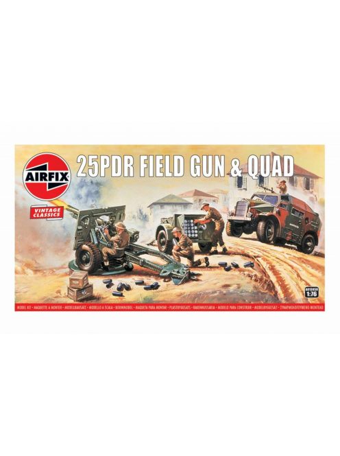 Airfix - 25pdr Field Gun & Quad, Vintage Classics