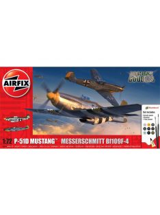   Airfix - 1:72 American Fighter P-51D Mustang vs German Fighter Messerschmitt Bf109F-4 - Dogfight Doubles