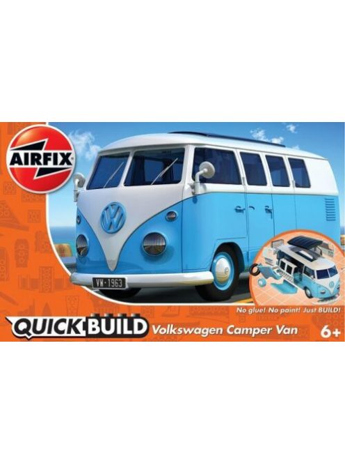 Airfix - QUICKBUILD Volkswagen Camper Van - Blue - Snap Fit